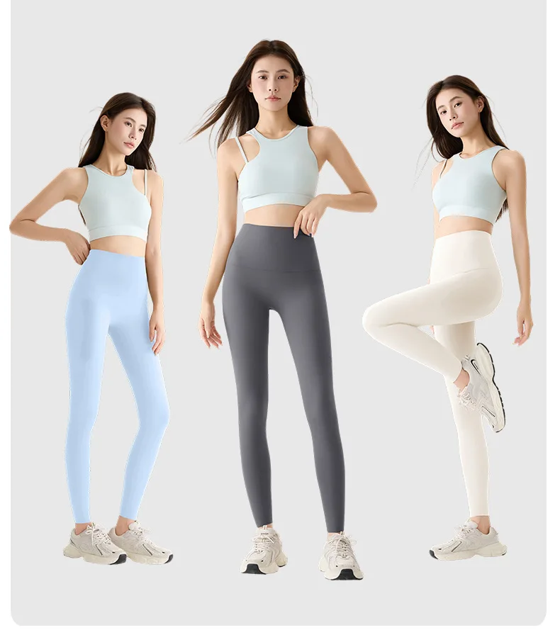 BIVIGAOS High Waist Back Pocket Sharkskin Leggings Women Tight Sexy Sports Fitness Leggings Spring Autumn Running Yoga Leggings
