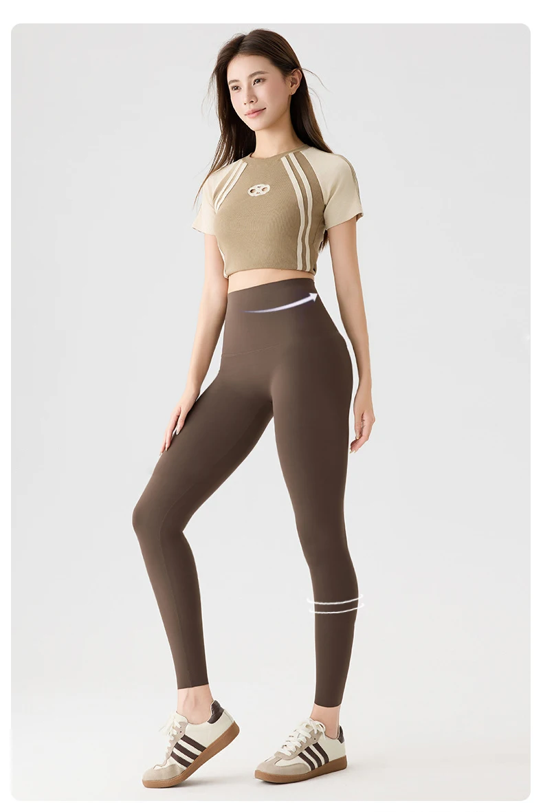 BIVIGAOS High Waist Back Pocket Sharkskin Leggings Women Tight Sexy Sports Fitness Leggings Spring Autumn Running Yoga Leggings