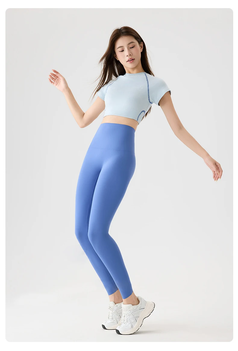 BIVIGAOS High Waist Back Pocket Sharkskin Leggings Women Tight Sexy Sports Fitness Leggings Spring Autumn Running Yoga Leggings