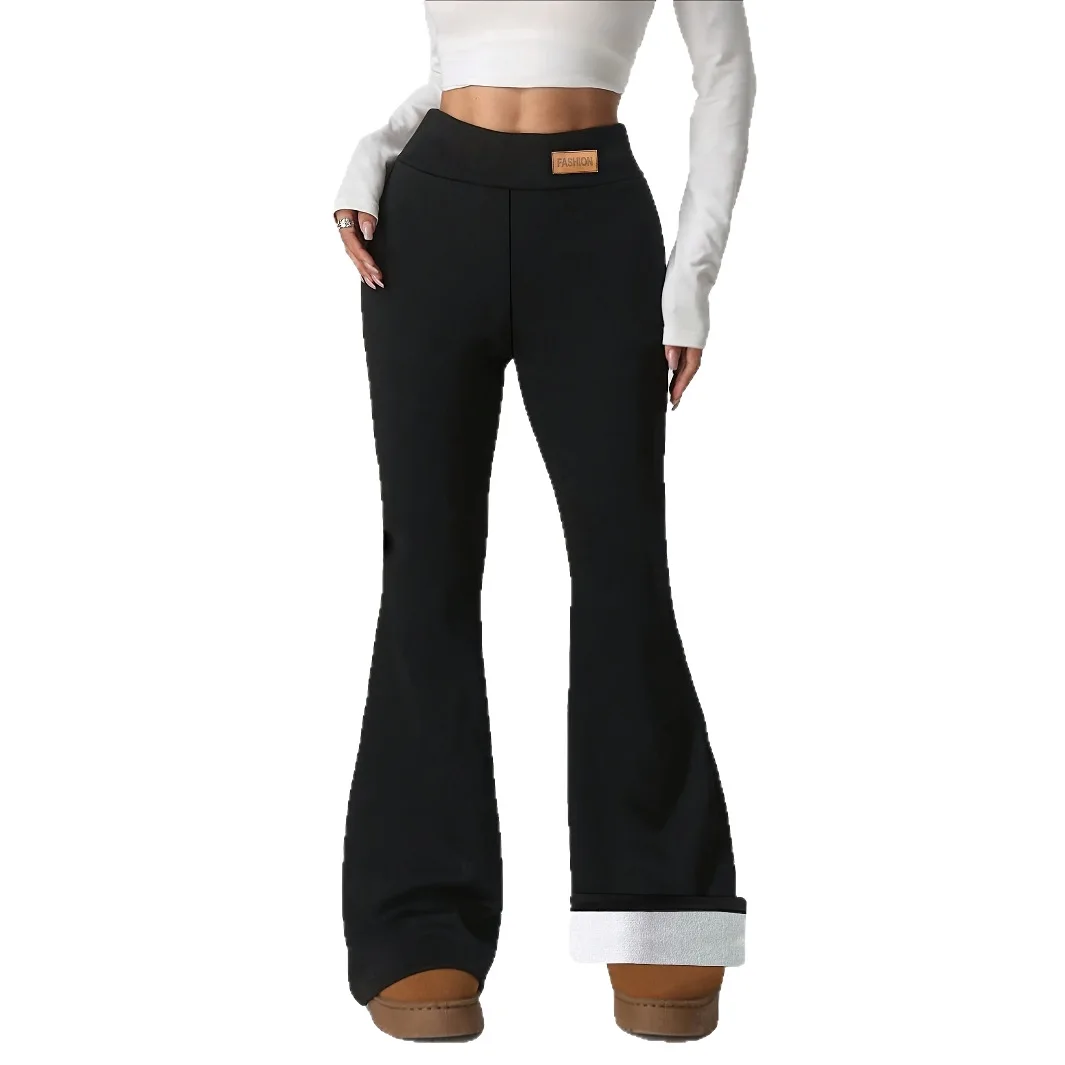 Velvet Thermal Leggings for Autumn and Winter High Waist and Hip Lifting Winter Yoga Pants Flared Wide Leg Thermal Pants