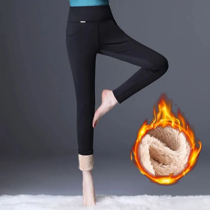Women's Winter Warm Leggings Thick Women Pants Clothing Legging Women's Leggins High Waist Skinny Trousers New in Outerwear