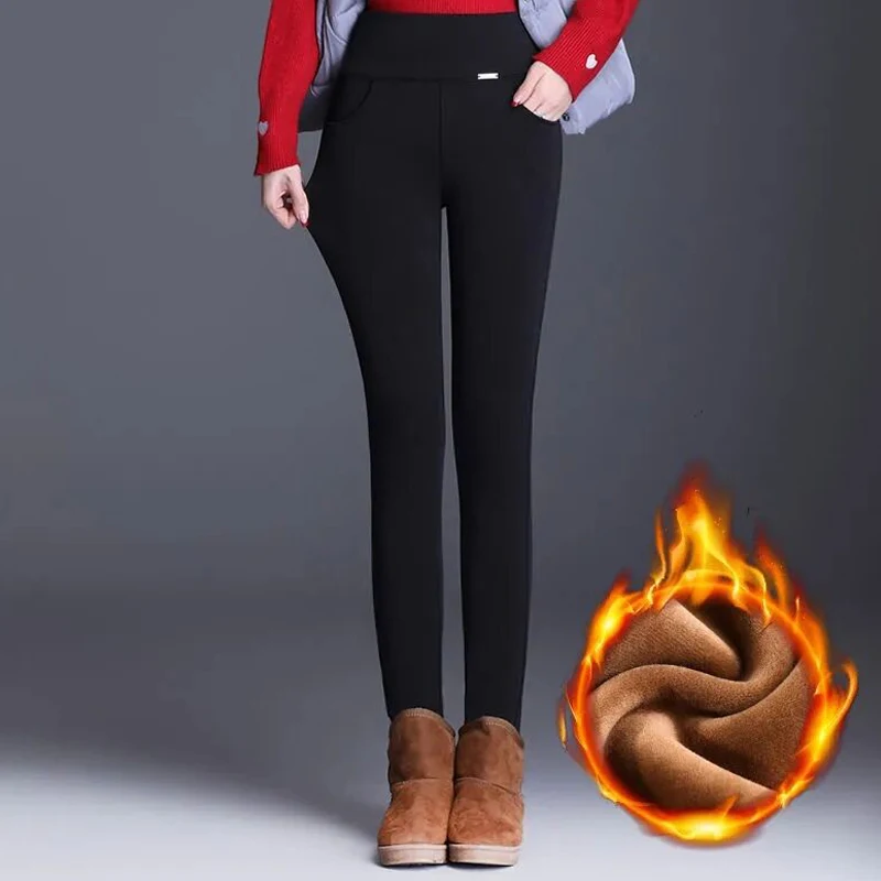 Women's Winter Warm Leggings Thick Women Pants Clothing Legging Women's Leggins High Waist Skinny Trousers New in Outerwear