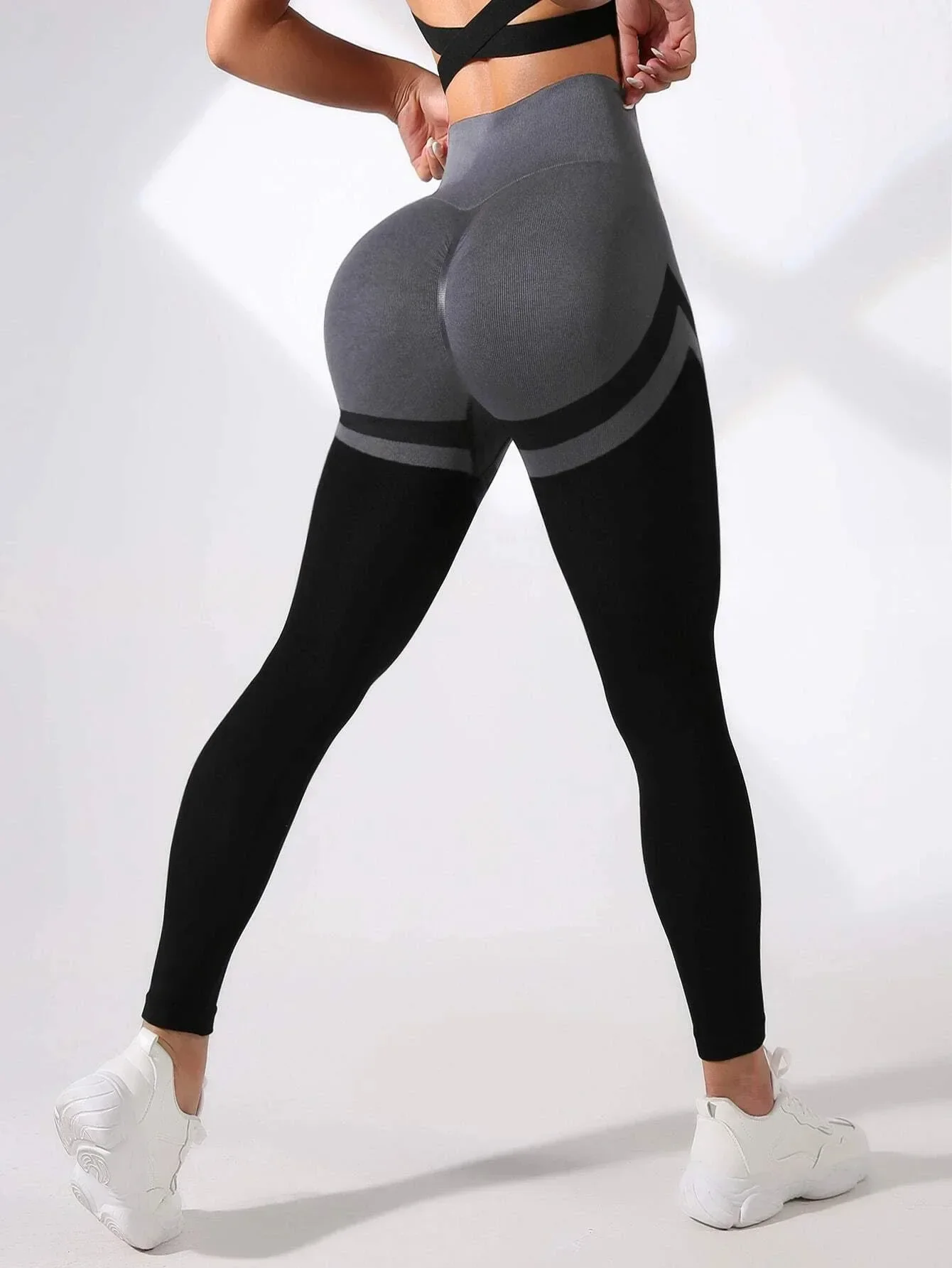 Seamless Multicolor Leggings Women High Waist Elastic Tights Gym Workout Running Sexy Hip Lift Fashion Knited Yoga Leggings