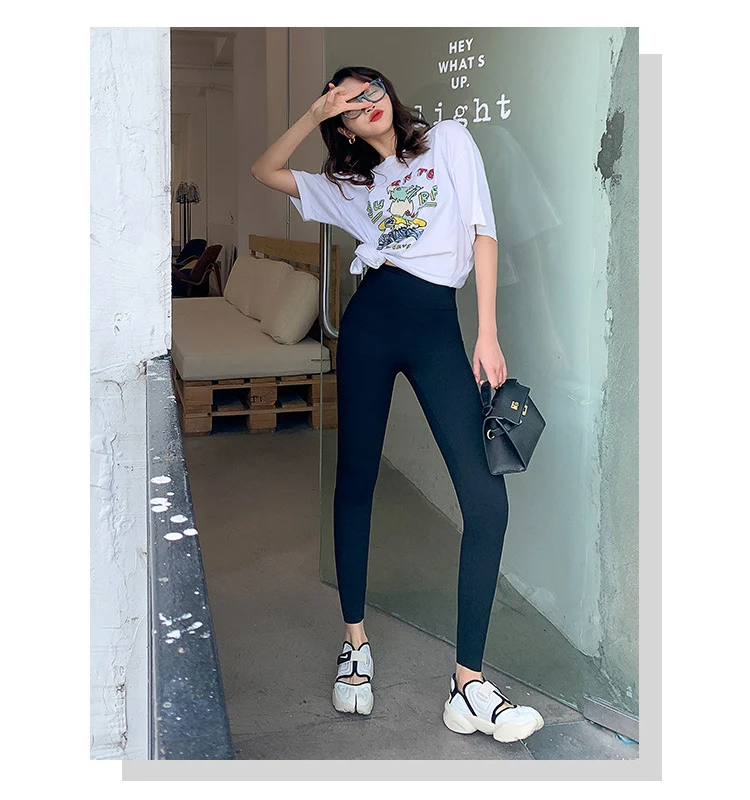 BIVIGAOS New Women Sharkskin Black Leggings Thin Workout Stretch Sexy Fitness Leggings Skinny Legs Slimming Sport Leggings