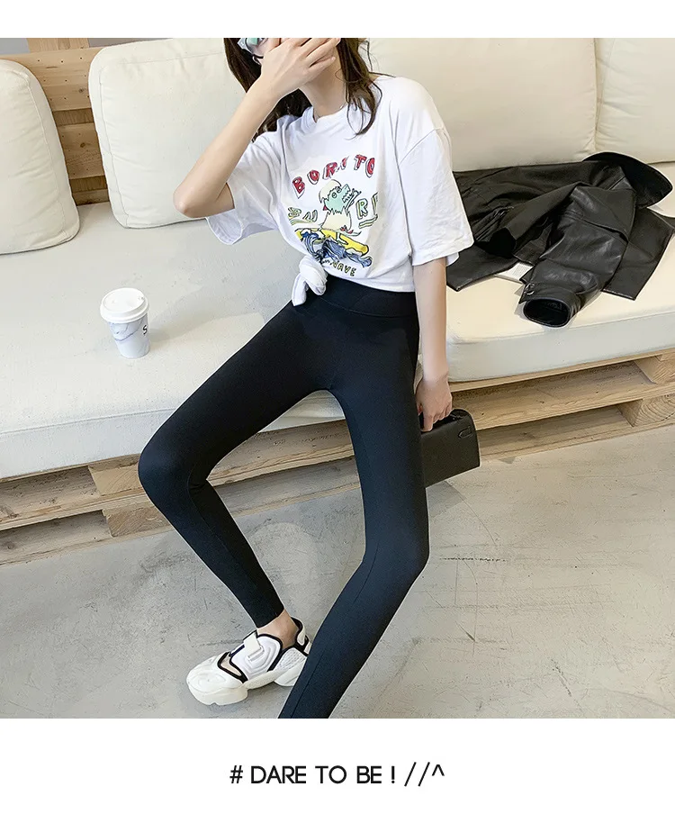 BIVIGAOS New Women Sharkskin Black Leggings Thin Workout Stretch Sexy Fitness Leggings Skinny Legs Slimming Sport Leggings