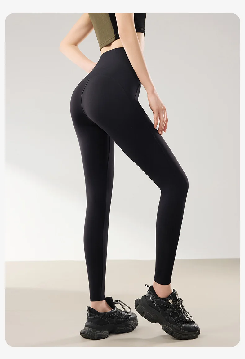 Women's High Waist Shark Leggings Tummy Control Slimming Fitness Yoga Pants Thin Version for Fall Workout