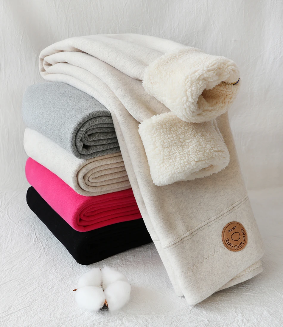 Women's Warm Leggings Soft with Fleece Thermal Pants Gray High Waist Leggings Skinny Thick Velvet Winter Leggings for Women