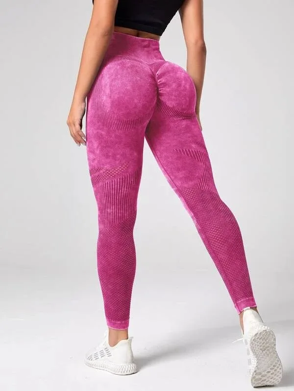 Ladies' Summer Quick Dry Yoga Leggings Gym Running High Waist Butt Liftting Fashion Slim Tights Elastic Seamless Leggings