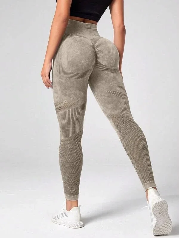 Ladies' Summer Quick Dry Yoga Leggings Gym Running High Waist Butt Liftting Fashion Slim Tights Elastic Seamless Leggings