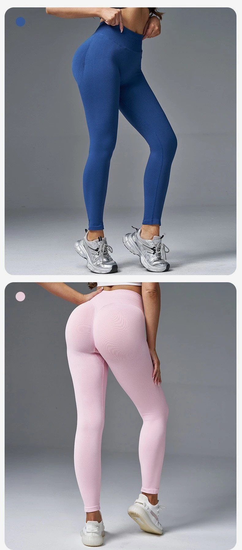 2026 Women Mid-waist Solid Sports Leggings Casual Skinny Pink Yoga Pants Female Fitness Running Long Trousers Gym Cycling Tights