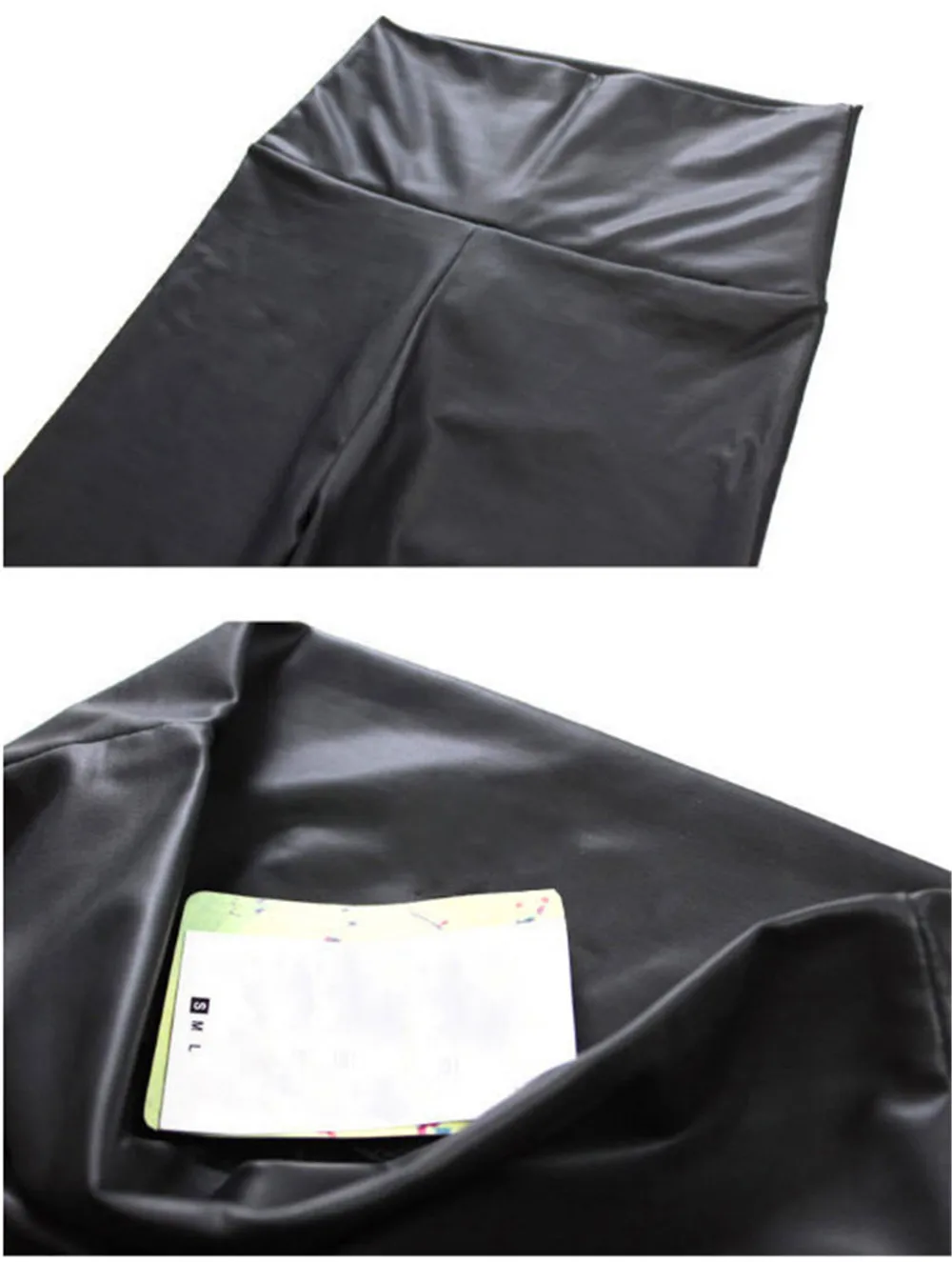 Super High Waist Legging for Women Faux Leather Matte Wide Waistband Good Stretchy Sexy Club Pants Long Tall 180