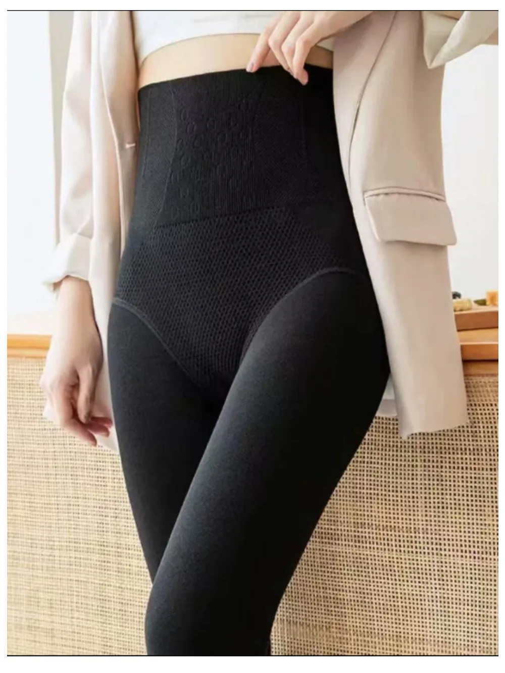 High Waist Cashmere Leggings For Women  Thermal Tights Leggings Very Thick Soft Stretchy Winter Leggin Fleece Warm