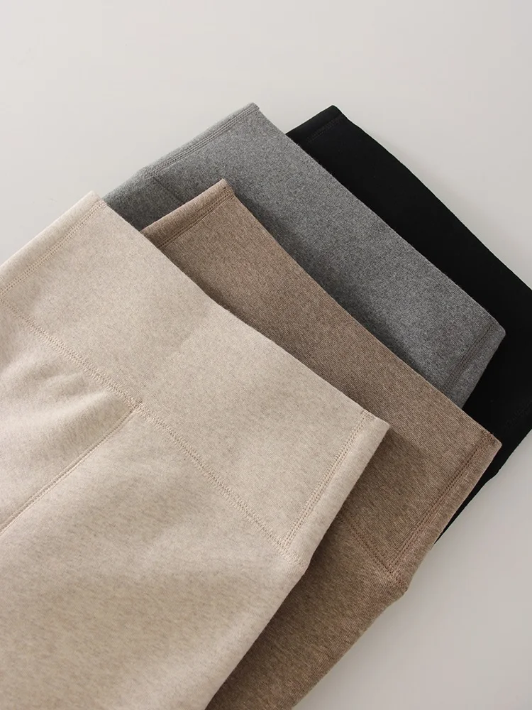 Streamgirl Tall Women Gray High Waist Leggings Women Winter Outwear Tights Thick Velvet Skinny Warm Pants Women Fleece Leggings