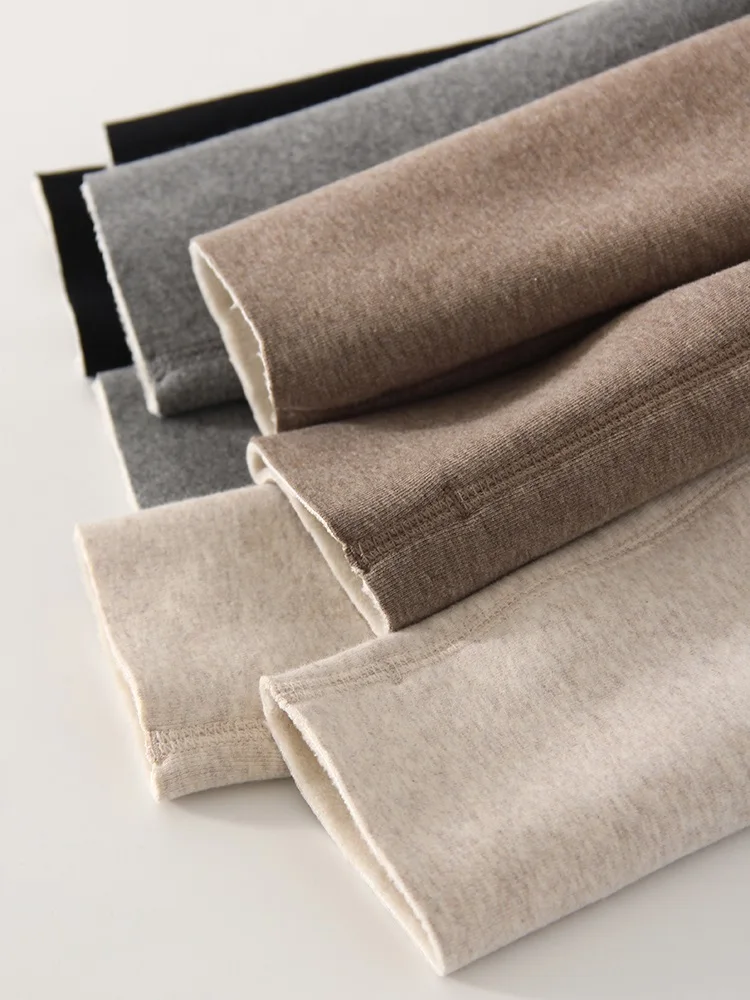 Streamgirl Tall Women Gray High Waist Leggings Women Winter Outwear Tights Thick Velvet Skinny Warm Pants Women Fleece Leggings