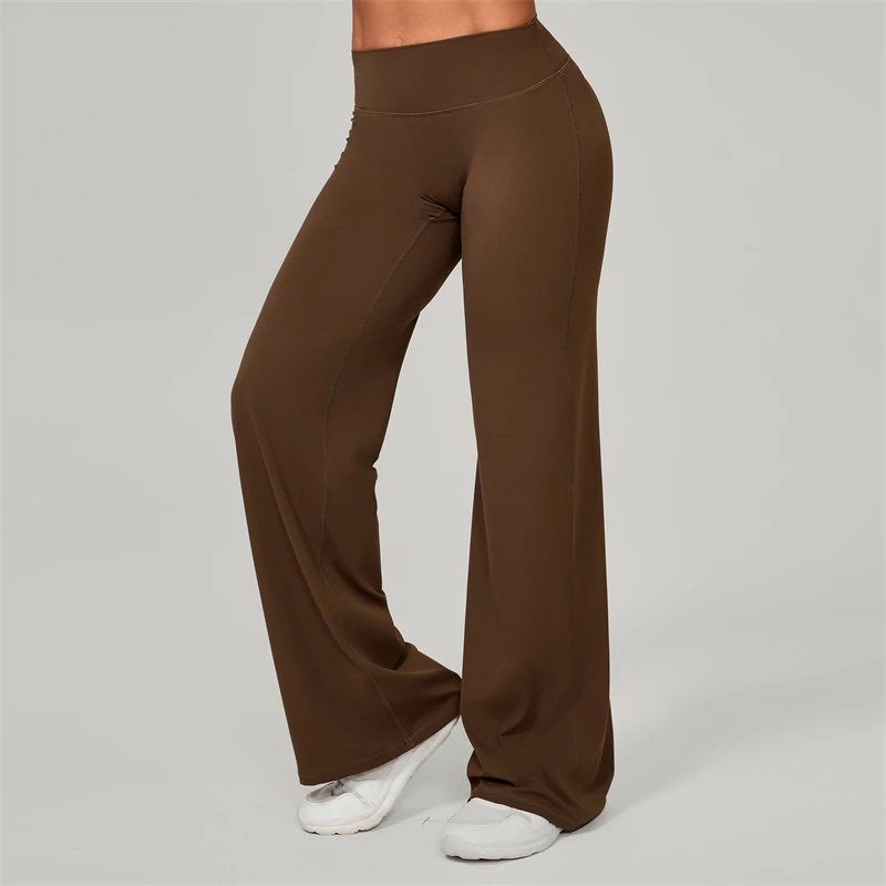 Bum Pilates Flared Yoga Pants Women High Waist Wide Leg Natural Lift Leggings Women Loose Running Push Up Sports Fitness Pants
