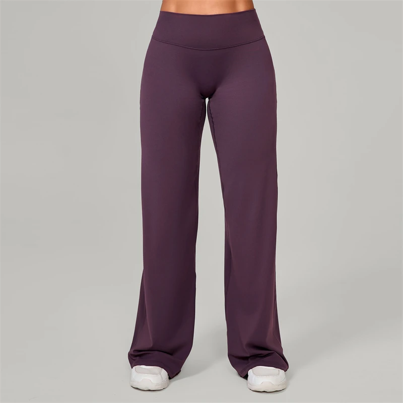 Bum Pilates Flared Yoga Pants Women High Waist Wide Leg Natural Lift Leggings Women Loose Running Push Up Sports Fitness Pants