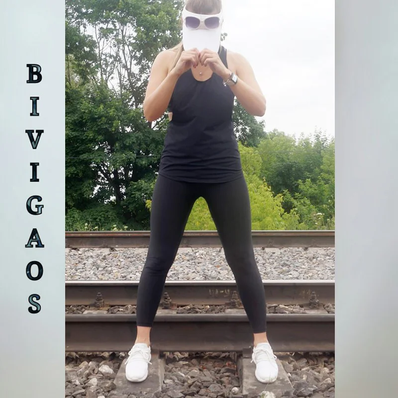 BIVIGAOS Womens Sexy Shiny Stretch Leggings Thin Ankle Pants Legins Slim Black Leggings Gothic Trousers For Women Clothing