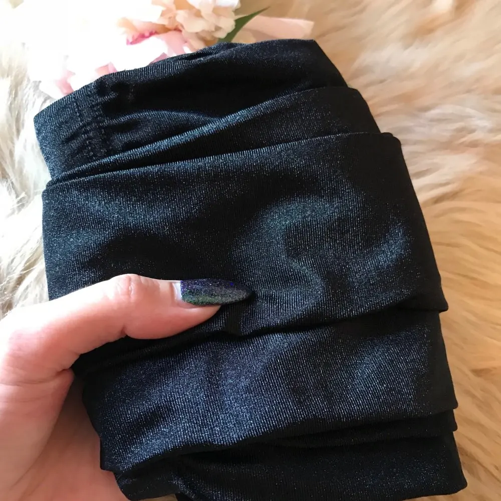 BIVIGAOS Womens Sexy Shiny Stretch Leggings Thin Ankle Pants Legins Slim Black Leggings Gothic Trousers For Women Clothing