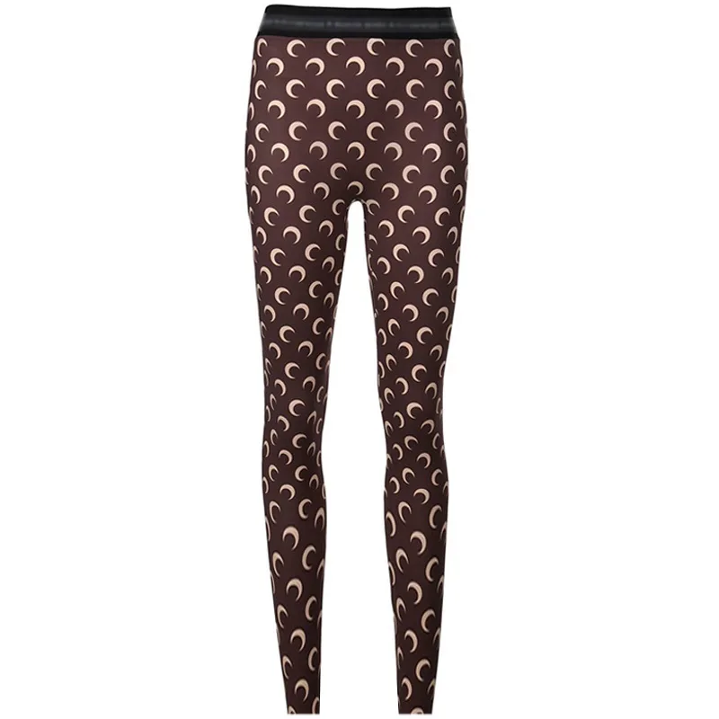 Korean Fashionable Women Printed Elastic Jumpsuit Summer Casual Seamless Tight Thin Women\'s High Waisted Leggings