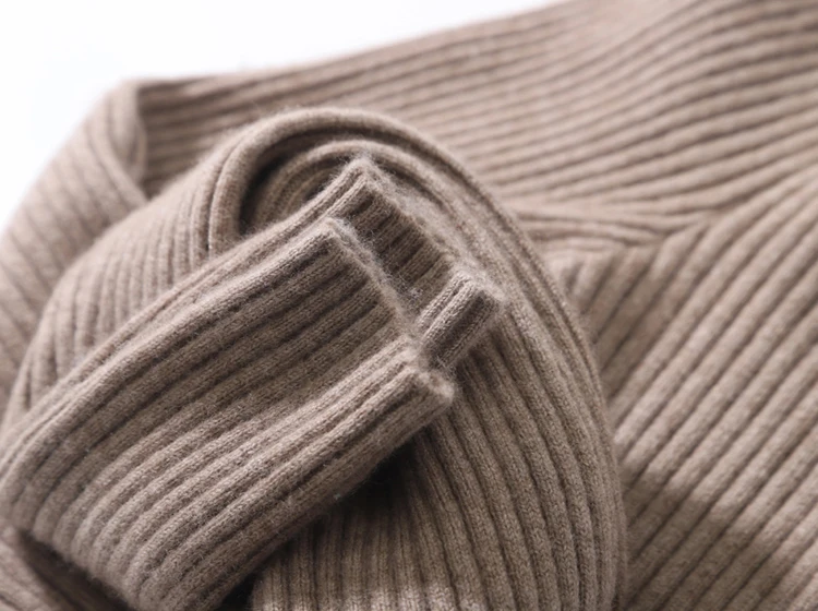 100% Cashmere Slim Leggings Women High Waist Casual Trousers Knitted Ribbed Thicken Elasticity Thermal Ankle-Length Leggins