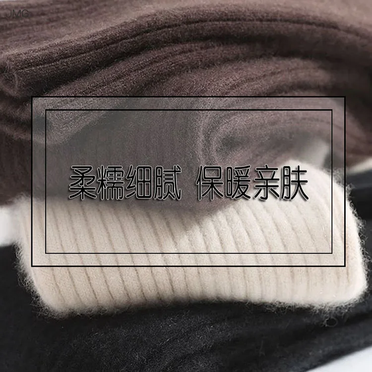 100% Cashmere Slim Leggings Women High Waist Casual Trousers Knitted Ribbed Thicken Elasticity Thermal Ankle-Length Leggins