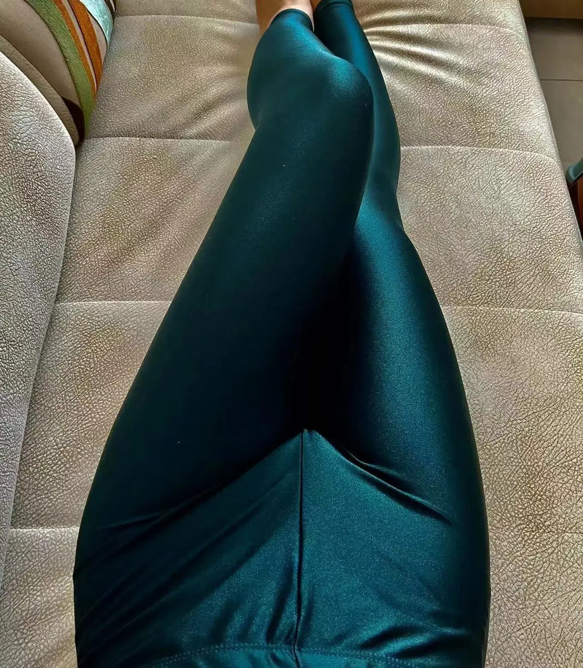 Stretch Glossy Leggings Women High Waist Smooth Fitness Gym Leggings Female Yoga Long Pants Sports Tights Woman Clothing 2023