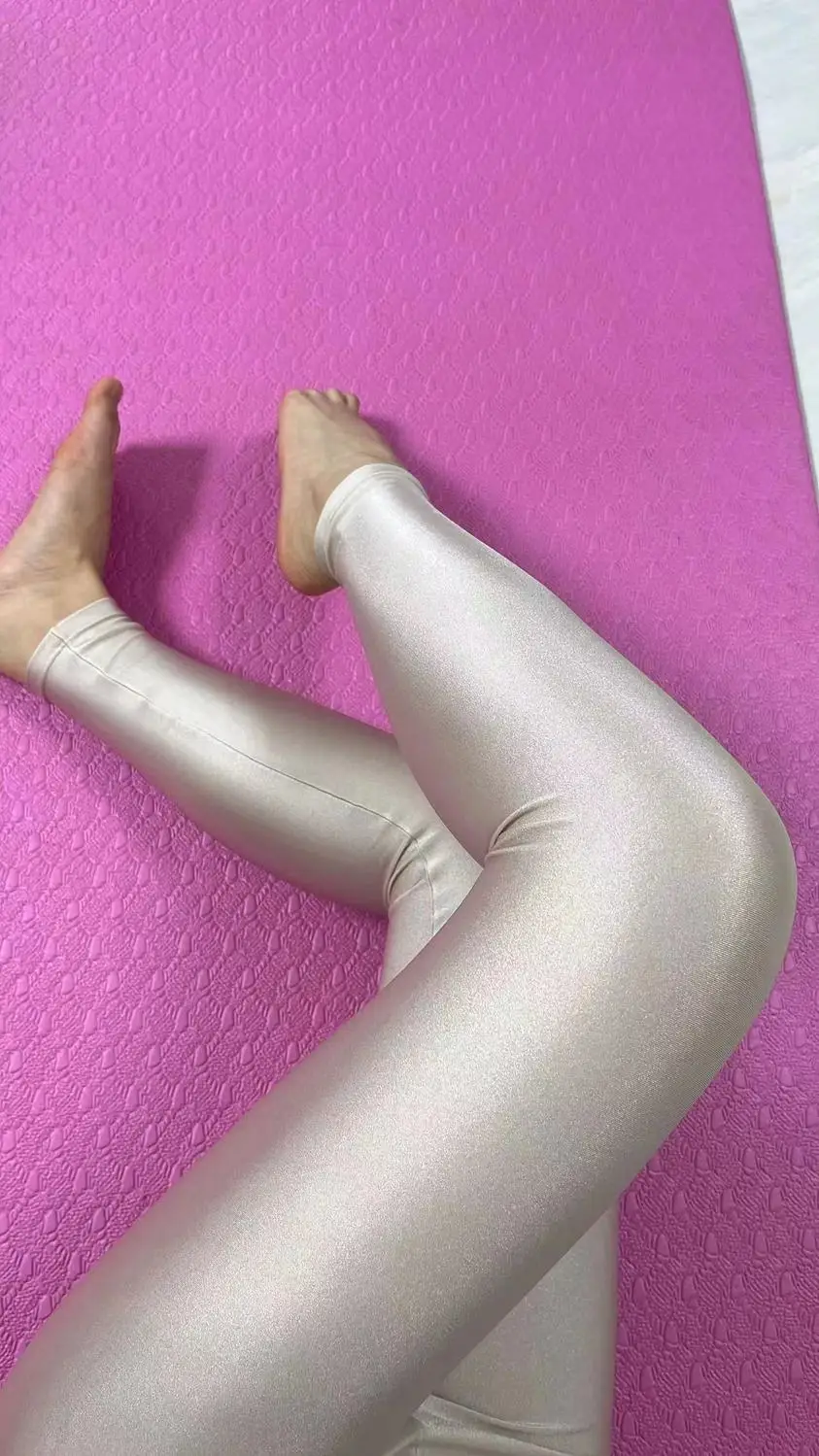Stretch Glossy Leggings Women High Waist Smooth Fitness Gym Leggings Female Yoga Long Pants Sports Tights Woman Clothing 2023