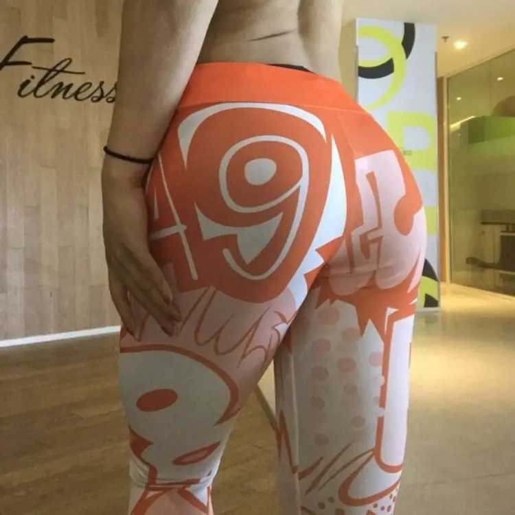 Women Digital Printing Leggings Workout Leggings High Waist Push Up Leggins Mujer Fitness Leggings Women'S Pants