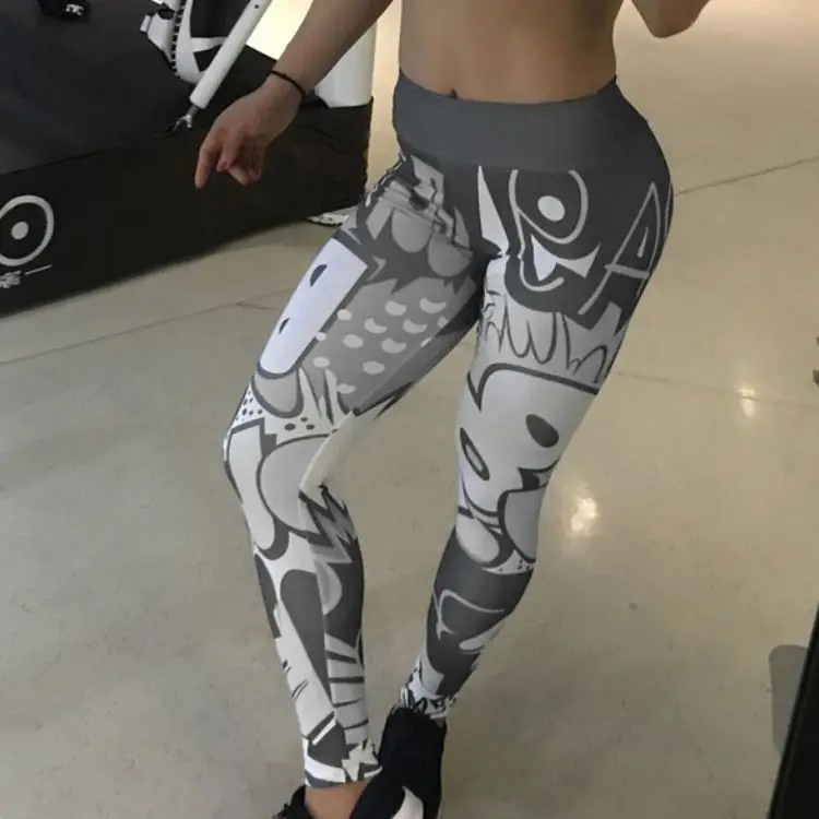 Women Digital Printing Leggings Workout Leggings High Waist Push Up Leggins Mujer Fitness Leggings Women'S Pants