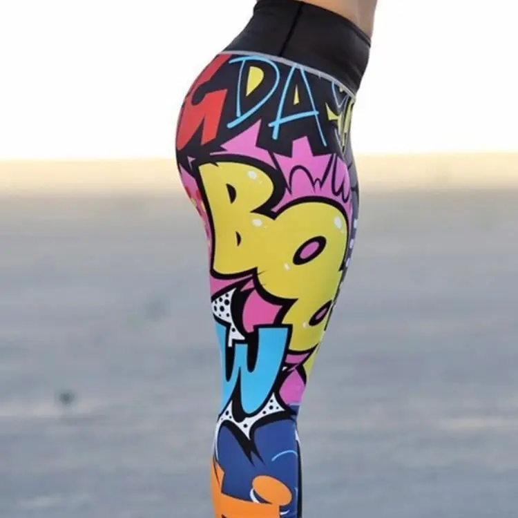 Women Digital Printing Leggings Workout Leggings High Waist Push Up Leggins Mujer Fitness Leggings Women'S Pants