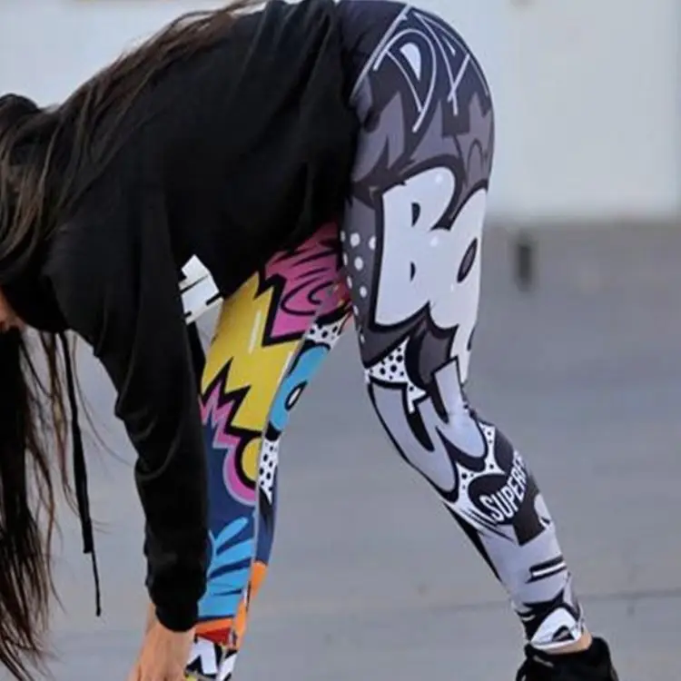 Women Digital Printing Leggings Workout Leggings High Waist Push Up Leggins Mujer Fitness Leggings Women'S Pants