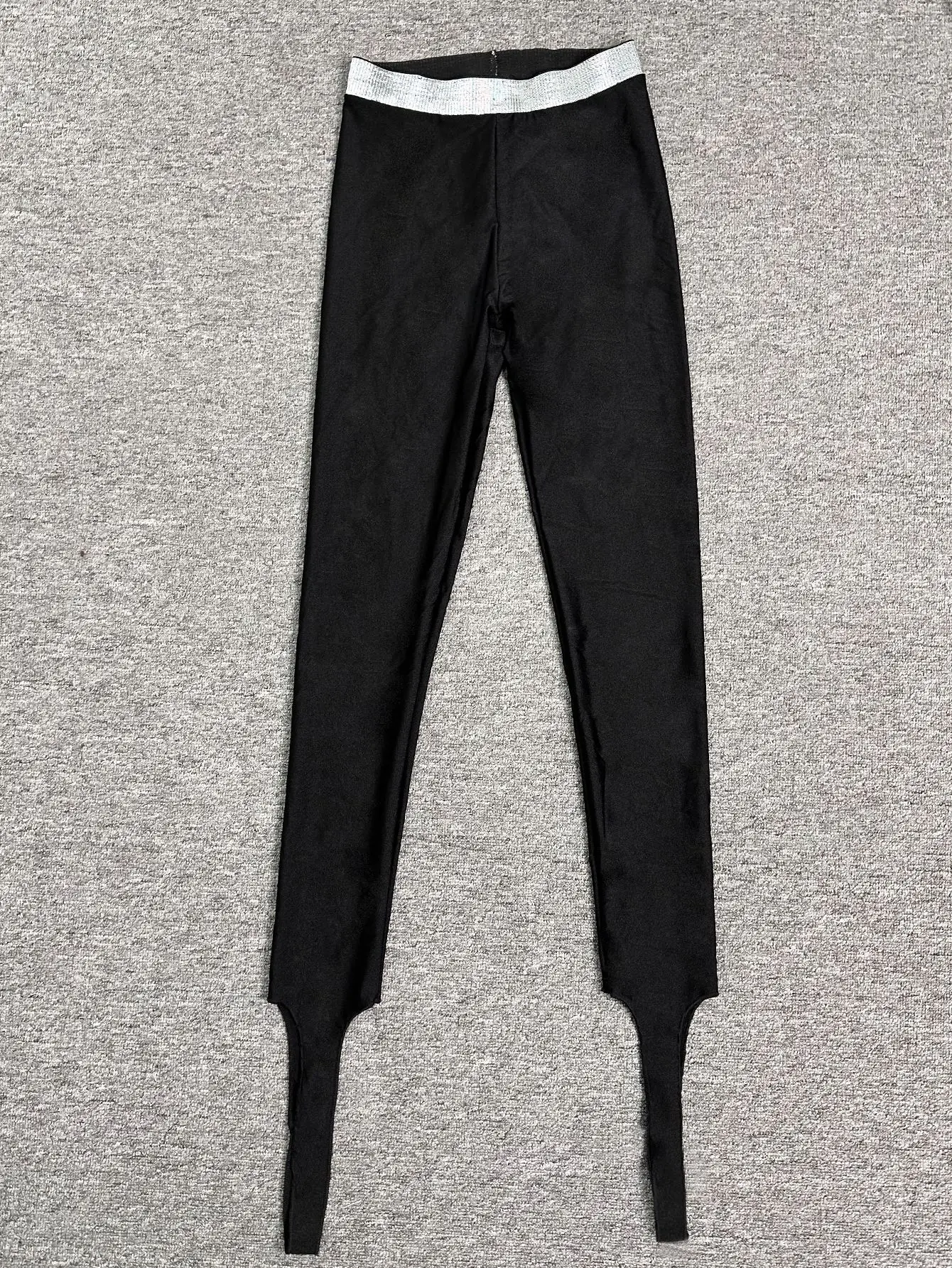 Shiny Stirrup Leggings Shinning Waist Band Yoga Pants Rave Party Outfits, Sexy Sheer Tights Sexy Club