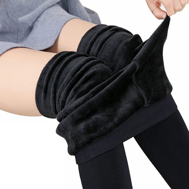 2024 New Winter Leggins Womens Gym Socks High Waist Solid Color Casual Warm Leggings Compression Comfortable Pants