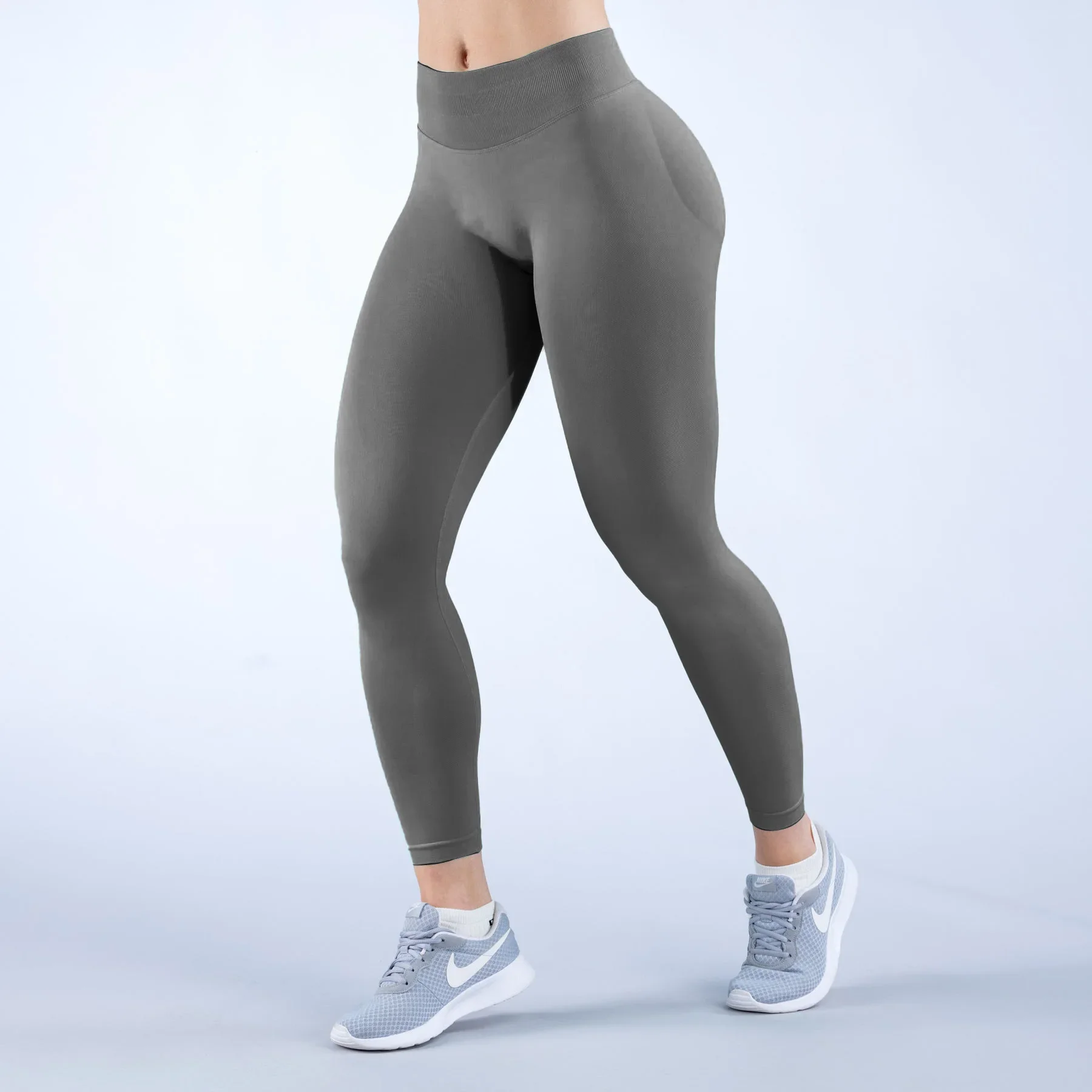 Women Seamless High Waist Yoga Pants Three-section Waist Sexy Hip-lifting Tight Sports Pants High Elastic Fitness Exercise Pants