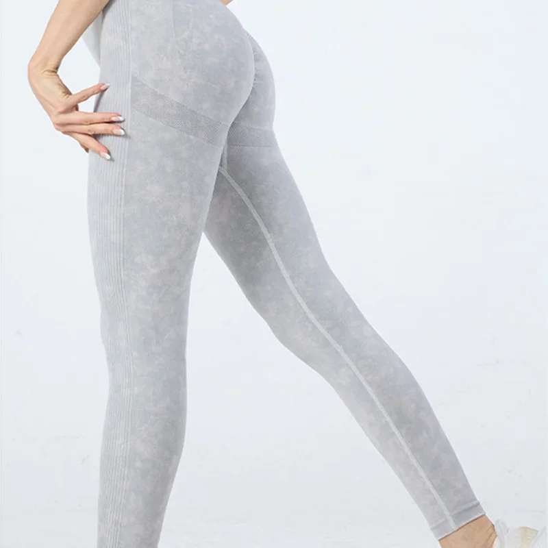 Seamless High Waist Yoga Pants Women Matte Washed Leggings High Elastic Sexy Hip Liftting Gym Workout Running Sports Leggings