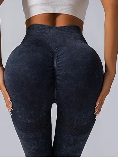 Seamless High Waist Yoga Pants Women Matte Washed Leggings High Elastic Sexy Hip Liftting Gym Workout Running Sports Leggings