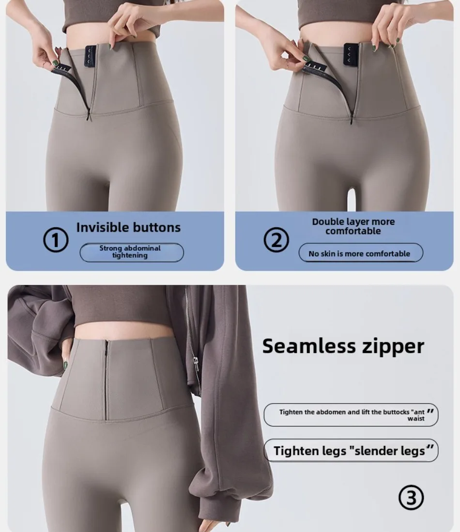 Spring New Zipper Corset Waist Shark Pants Women Slim Push Up Yoga Leggings Running Fitness Female Lady Tights Sexy Girl