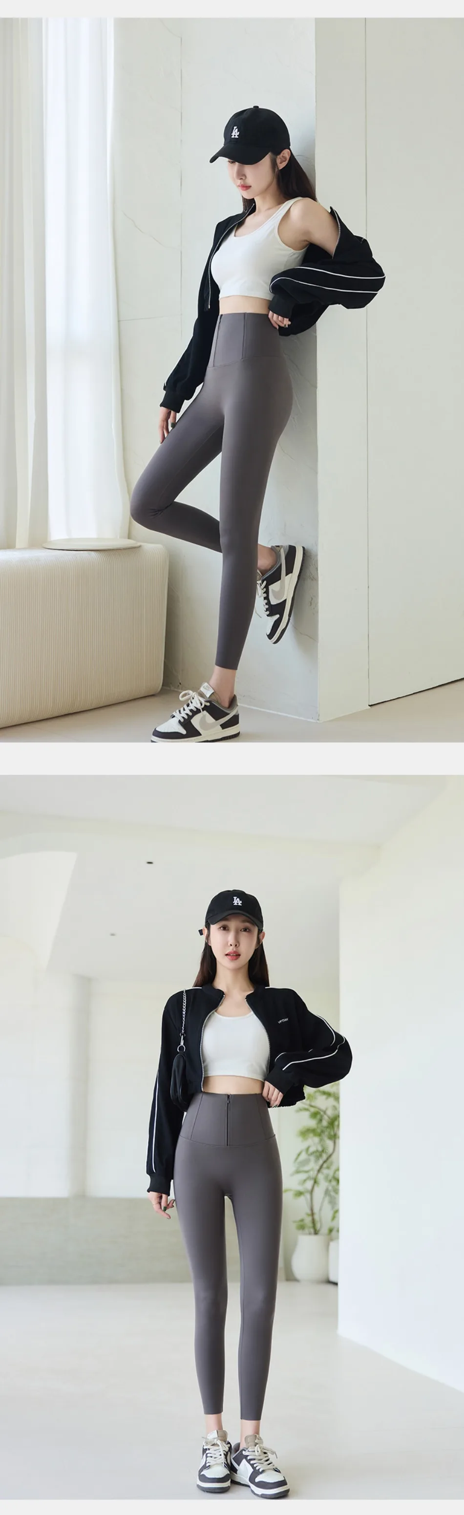 Spring New Zipper Corset Waist Shark Pants Women Slim Push Up Yoga Leggings Running Fitness Female Lady Tights Sexy Girl