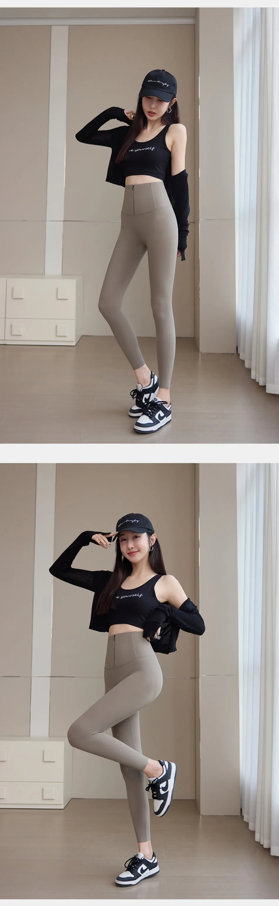 Spring New Zipper Corset Waist Shark Pants Women Slim Push Up Yoga Leggings Running Fitness Female Lady Tights Sexy Girl