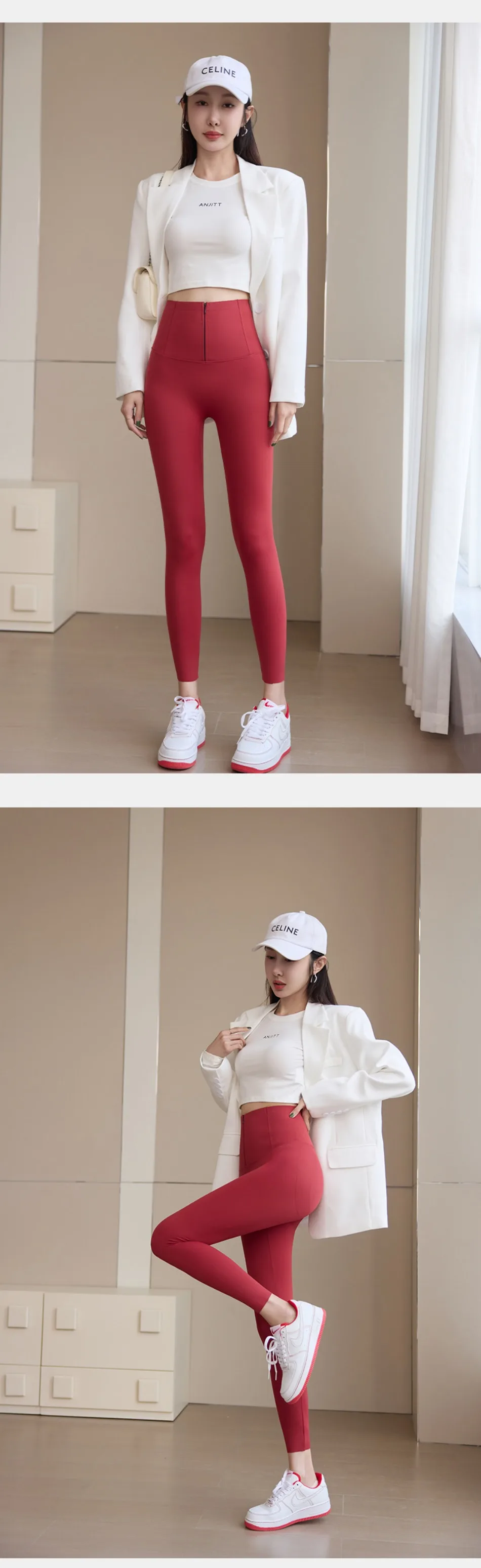 Spring New Zipper Corset Waist Shark Pants Women Slim Push Up Yoga Leggings Running Fitness Female Lady Tights Sexy Girl