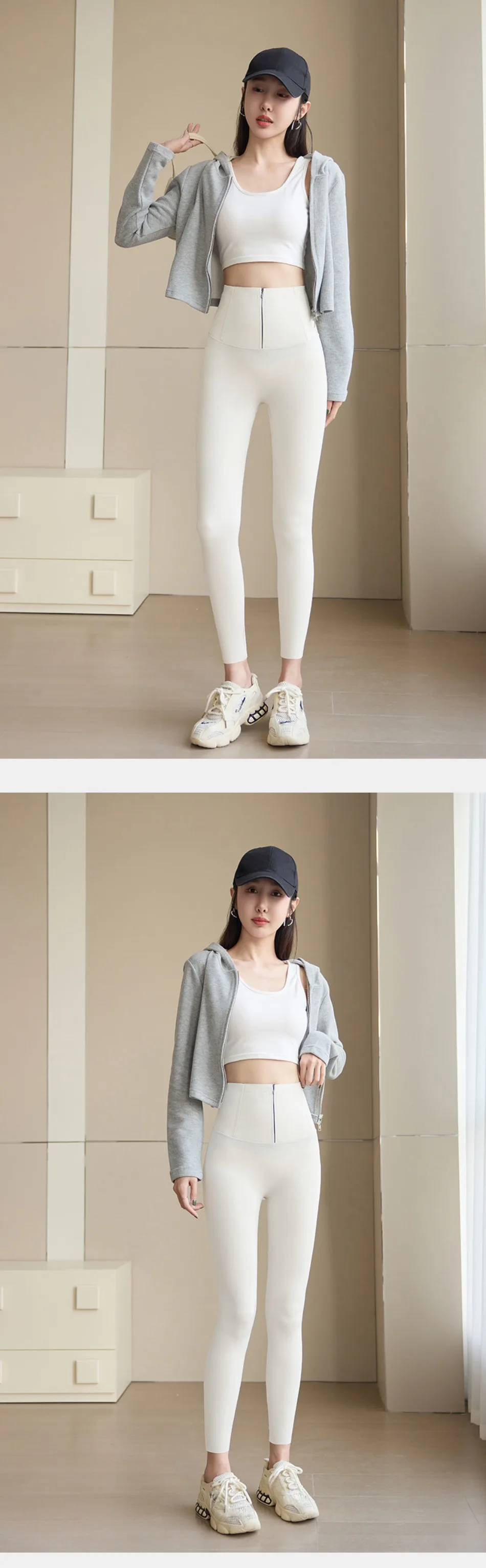 Spring New Zipper Corset Waist Shark Pants Women Slim Push Up Yoga Leggings Running Fitness Female Lady Tights Sexy Girl