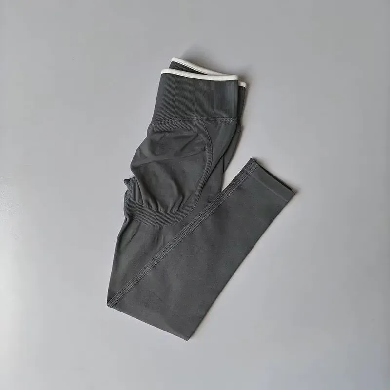 Women Seamless Sports Yoga Pants Gym Clothes Fitness Workout Sportswear Hip Lifting Scrunch Bum Tights