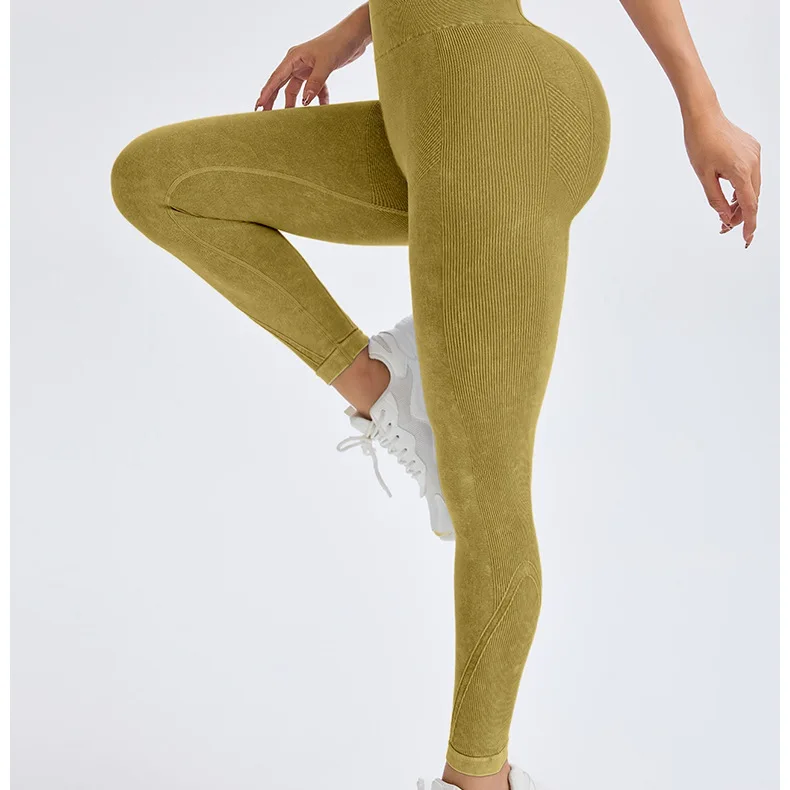 Nylon Sanding Yoga Leggings Women Seamless Tight Pants High Elastic Sexy Hip Liftting Leggings Workout Running Gym Pants