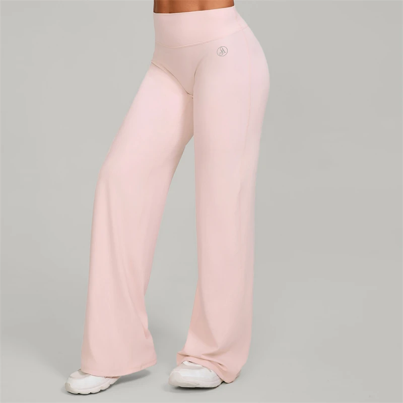 Allure The Brand Women's Pilates Straight Yoga Pants Versatile Loose Wide-Leggings Running Sports Fitness Hip-Lifting Pants