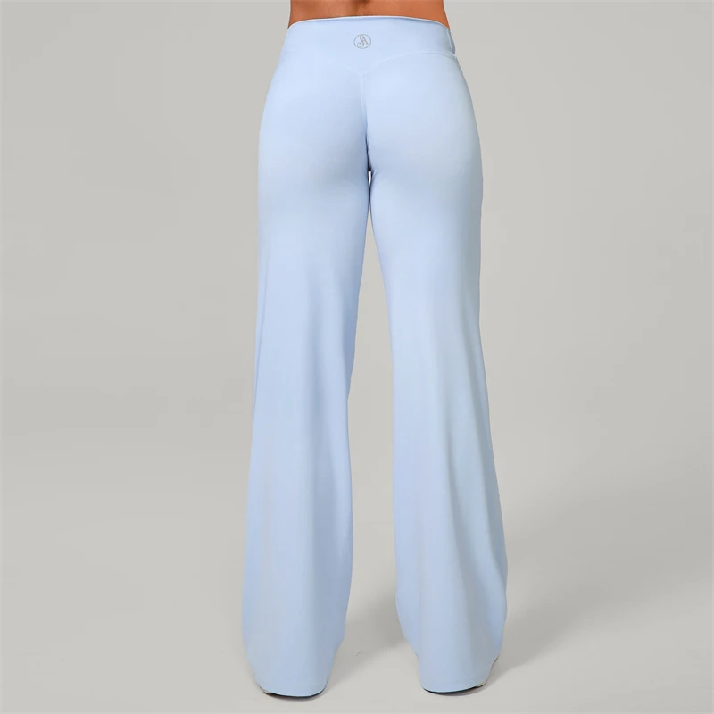 Allure The Brand Women's Pilates Straight Yoga Pants Versatile Loose Wide-Leggings Running Sports Fitness Hip-Lifting Pants