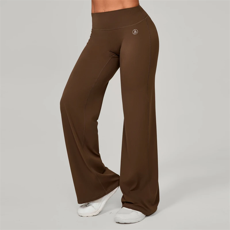 Allure The Brand Women's Pilates Straight Yoga Pants Versatile Loose Wide-Leggings Running Sports Fitness Hip-Lifting Pants