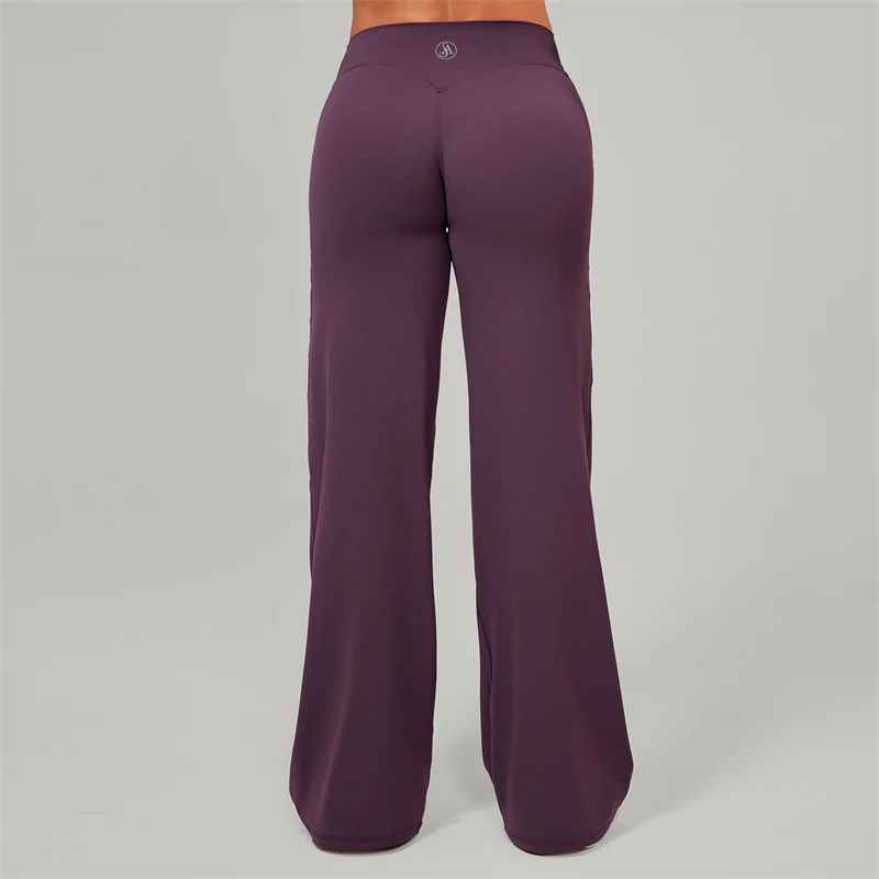 Allure The Brand Women's Pilates Straight Yoga Pants Versatile Loose Wide-Leggings Running Sports Fitness Hip-Lifting Pants