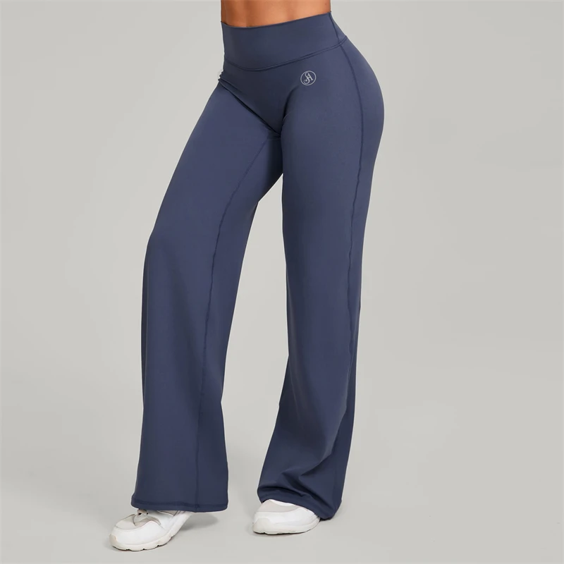 Allure The Brand Women's Pilates Straight Yoga Pants Versatile Loose Wide-Leggings Running Sports Fitness Hip-Lifting Pants