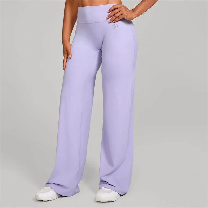 Allure The Brand Women's Pilates Straight Yoga Pants Versatile Loose Wide-Leggings Running Sports Fitness Hip-Lifting Pants