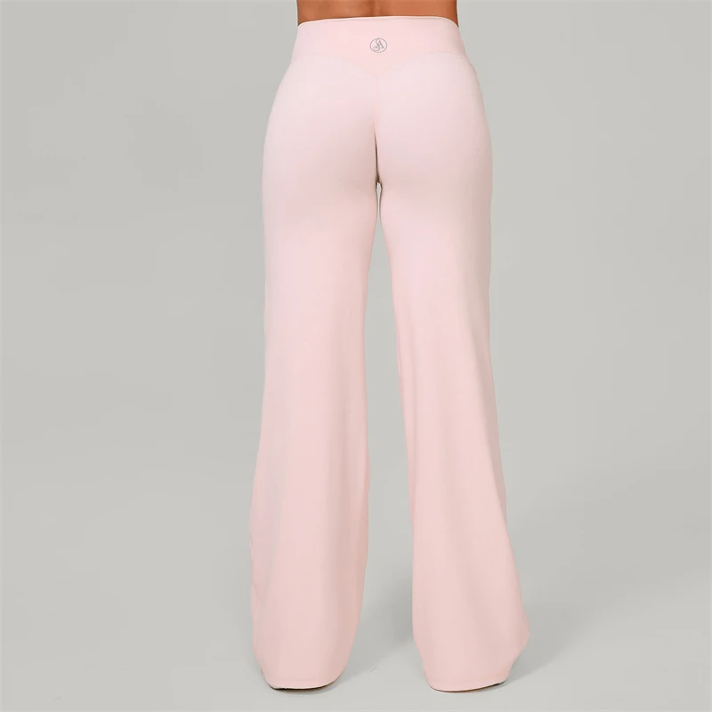 Allure The Brand Women's Pilates Straight Yoga Pants Versatile Loose Wide-Leggings Running Sports Fitness Hip-Lifting Pants